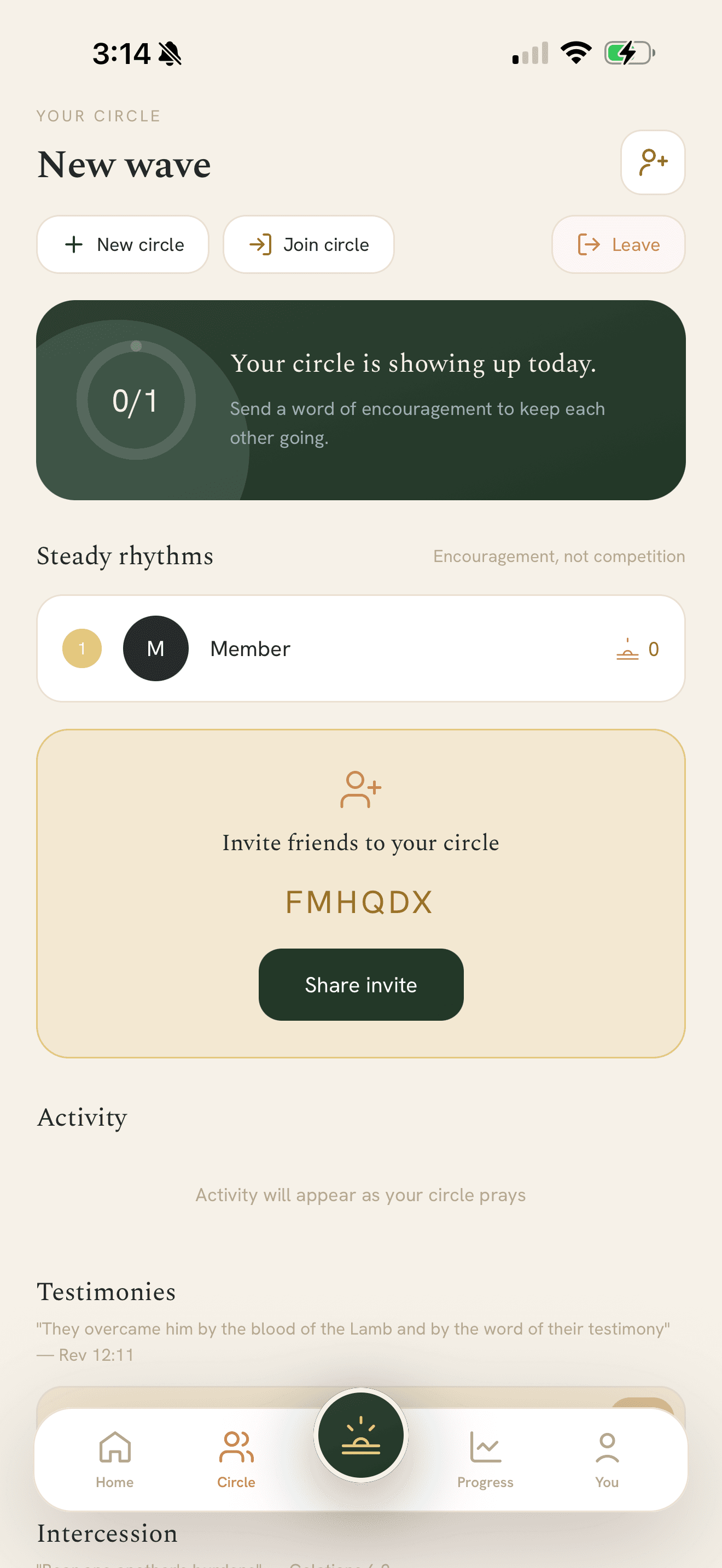 Your circle & activity